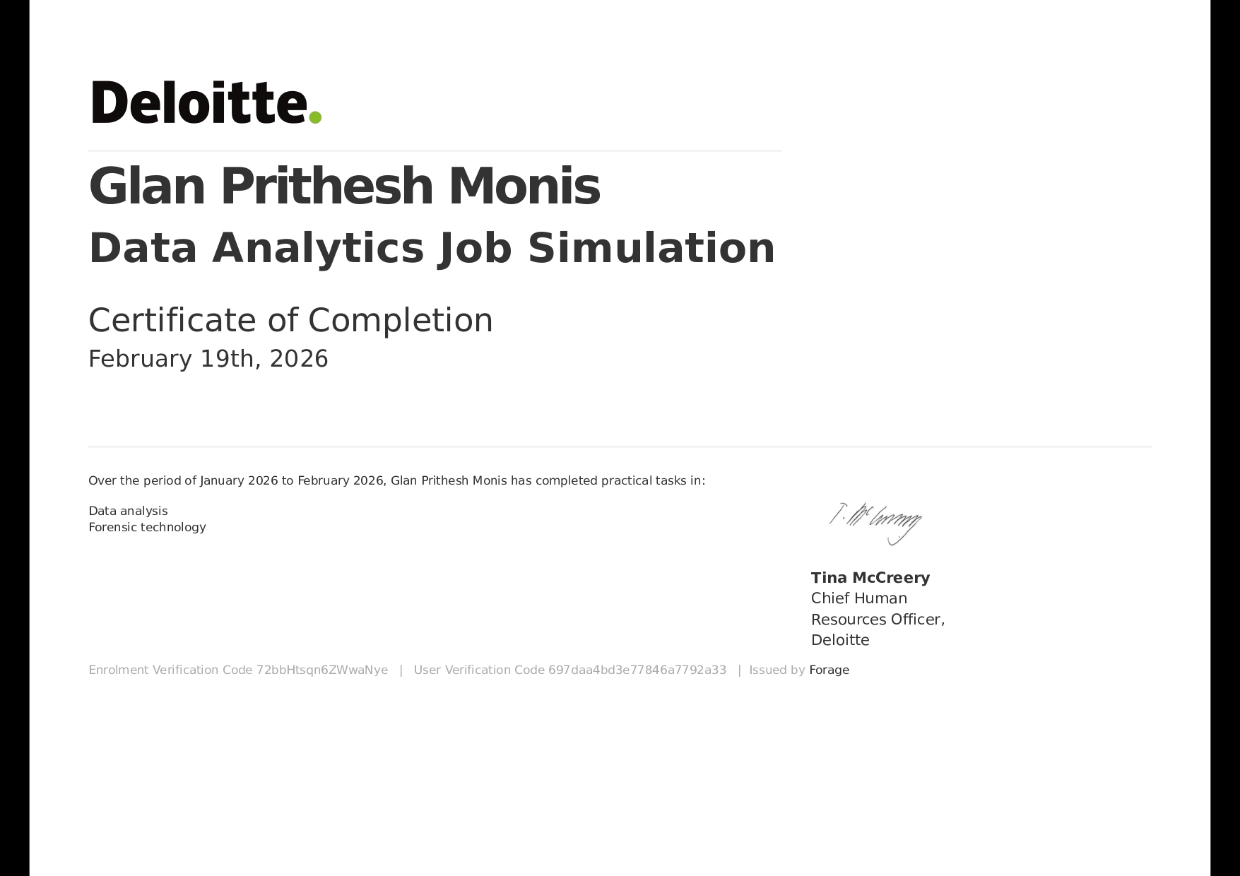 Data Analytics Job Simulation Certificate